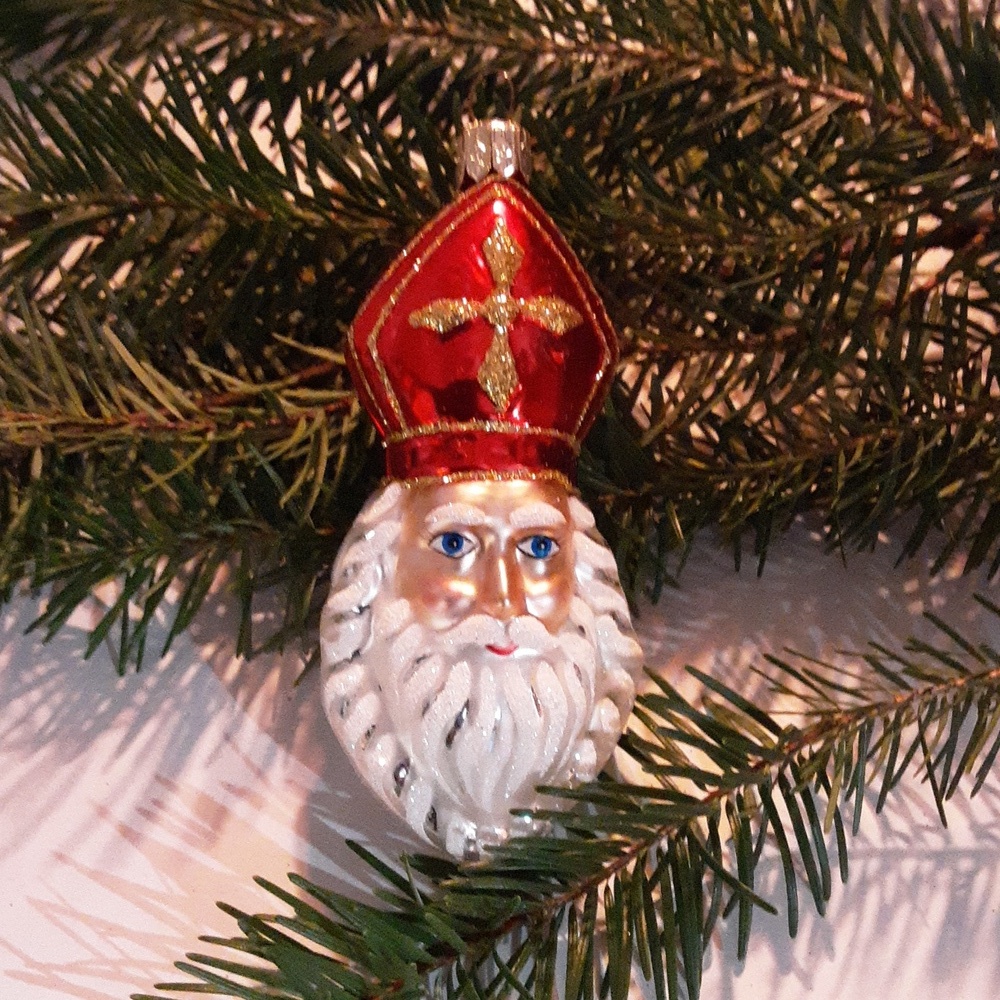 Father Christmas Red and White Ornament